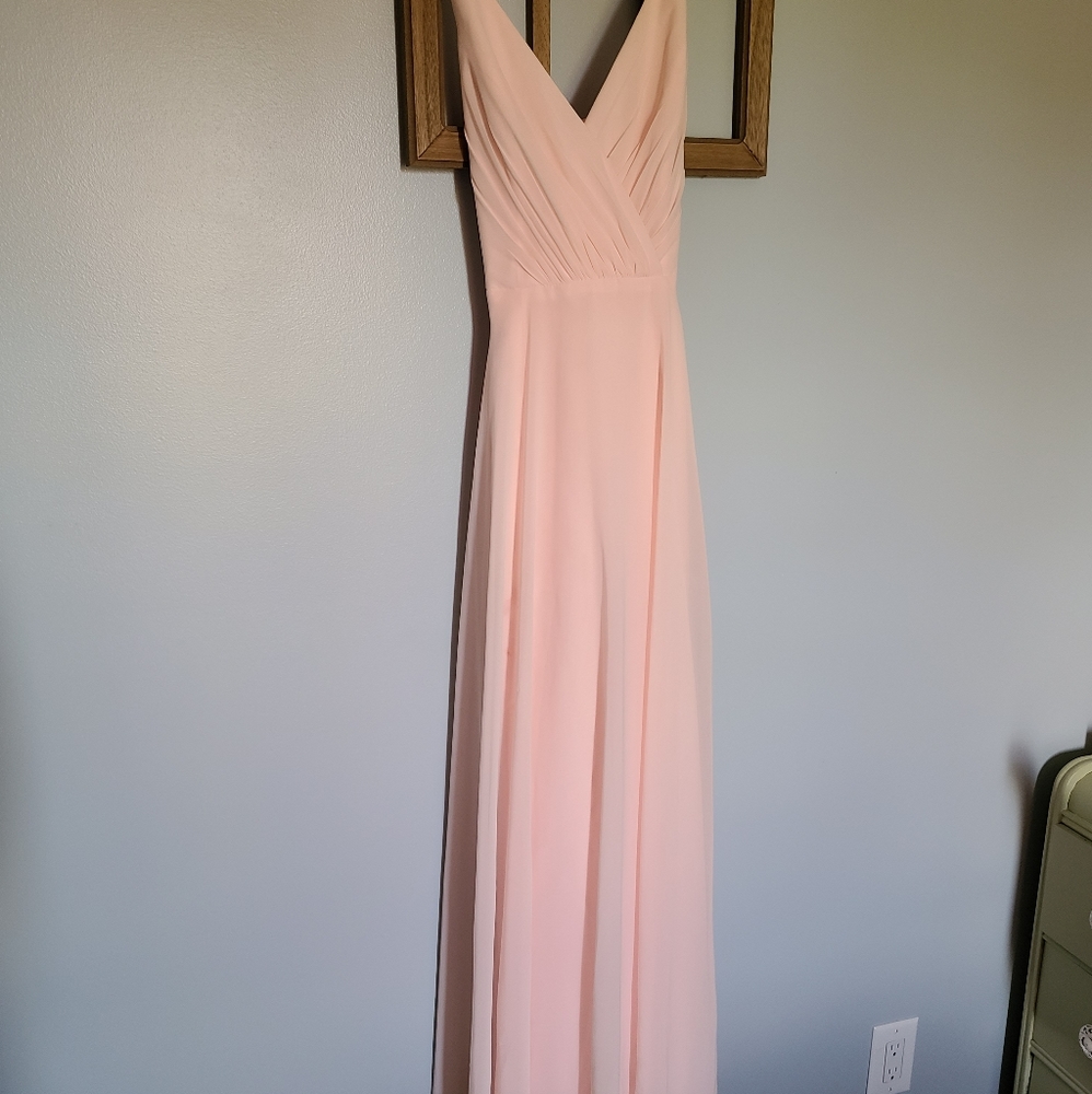 David's Bridal Petal Pink Bridesmaid Dress Size 4